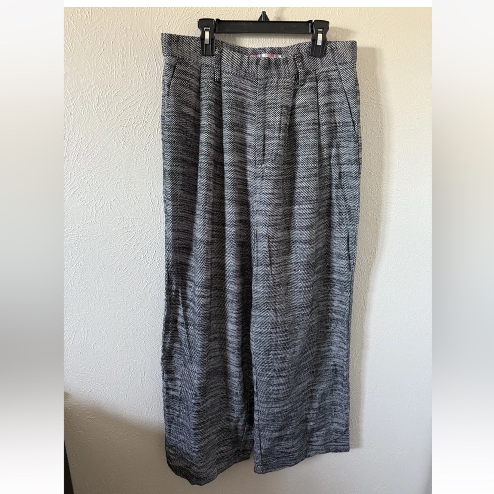 Urban Outfitters Women's S Woven Textured Wide Leg Trouser Pants